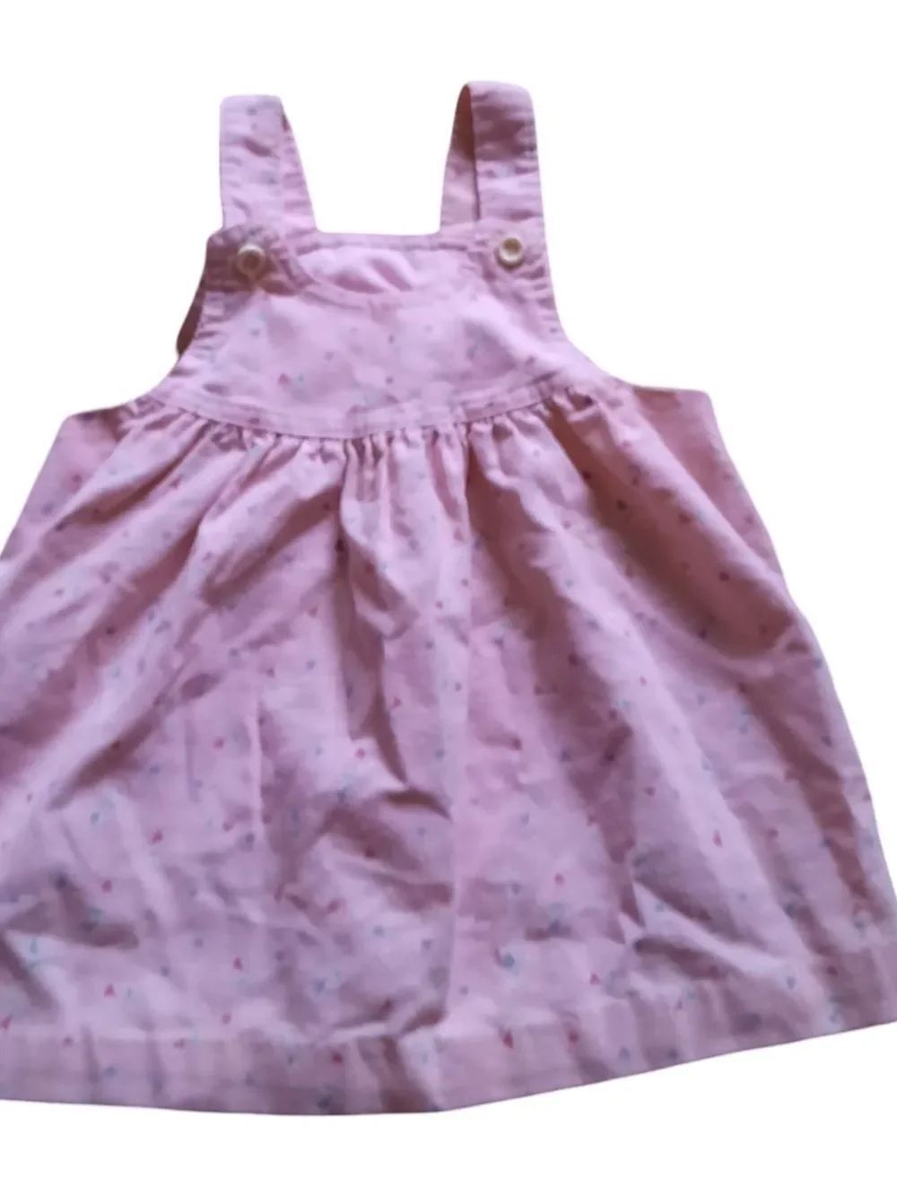 healthtex PinkโCorduroy Pinafore Dress with Tulip Print